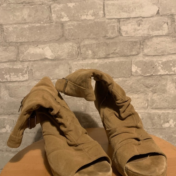 Rudsak boots Suede open toe beige size 6.5 US - Picture 2 of 8